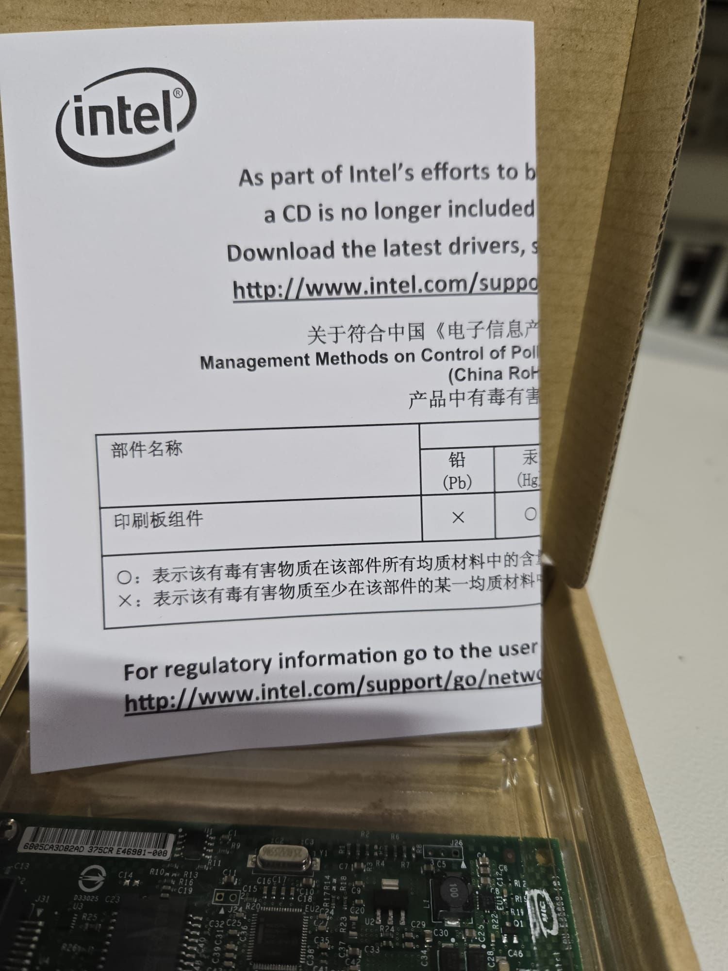 INTEL(R) GIGABIT CT DESKTOP ADAPTER